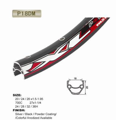 【帕威爾26寸自行車車圈、雙層輪圈 山地車車圈 P18DM 】?jī)r(jià)格_廠家_圖片 -