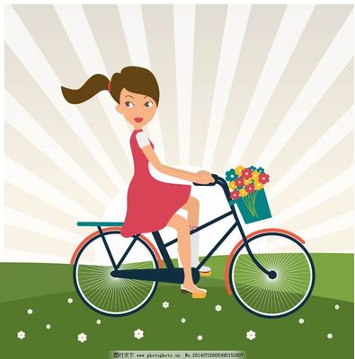 騎自行車的女生